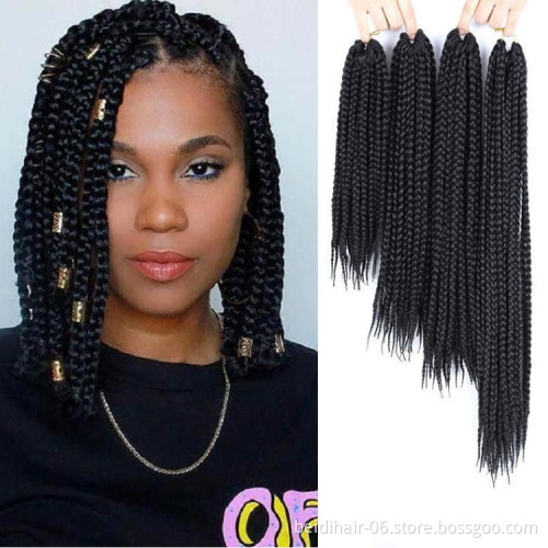 14inch box braids 22 strands/pack crochet synthetic hair extension wholesale